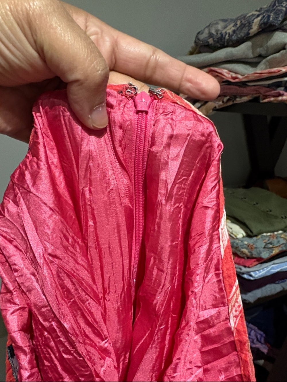Tribal Red and Pink A-Line Skirt - Picture 6 of 6